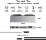 Usb c &scaron;akotuvas, skirtas ipad pro m4 m2 m1 13 11 12.9, ipad air, 7-in-1 usb c į 4k 60hz hdmi adapteris, 3.5 mm ausinių lizdas, usb c doko stotis pd įkrovimas, usb 3.0, sd/micro kortelių skaitytuvas, ipad mini 6