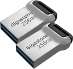 Gigastone 256gb nano atmintukas (2 vnt.) Z90 Usb 3.2 Gen 1, 120mb/s itin greitas, mini, metalinis dizainas, duomenų saugojimas, atsarginė kopija Pc/mac/tv/automobiliui, Usb 2.0/3.0/3.1 suderinamas