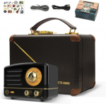 Muzen radijas su bluetooth, mažas radijas, otr metalinis bluetooth garsiakalbis, mažas radijas su baterija, interjero vintažinė dekoracija, retro, hi-fi stereo bluetooth garsiakalbis, dovanos moterims/&scaron;eimai