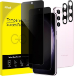 Jetech privatumo apsauginis stiklas, skirtas samsung galaxy s23+/s23 plus 5g 6.6 colių, su kameros apsauga, apsauginė plėvelė nuo &scaron;nipinėjimo, grūdinto stiklo kameros plėvelė, suderinama su pir&scaron;tų atspaudų id, 2 vnt.