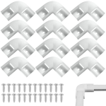 12 vnt. 90 laipsnių led kampinių jungčių rinkinys, baltos spalvos, su 24 vnt. Phillips varžtų, u formos led juostos kampinė jungtis, kanalo pasukama jungtis, kampinė jungtis u formos led aliuminio profiliui