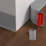 Mink&scaron;ta grindjuostė, lipni, pvc grindjuostė, lipni virtuvei ir voniai, lanksti grindjuostė, lipni kra&scaron;to juosta, plotis 10 cm (pilka, 3 m)