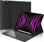 Occtingkind Ipad Pro 12.9 Klaviatūra Itali&scaron;ka Su Ap&scaron;vietimu Bluetooth Magnetinis Apsauginis Dėklas Stovas Touchpad Juodas