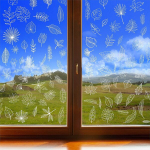 90 vienetų lapų lipdukai ant langų, dvipusiai balti lapų lipdukai, 90 dizainų, daugkartinio naudojimo lipdukai ant langų, pauk&scaron;čių atbaidymo priemonė, statiniai lipdukai langams, apsauga nuo pauk&scaron;čių susidūrimo (9 lapai)