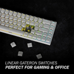 Durgod Hades 68 mechaninė žaidimų klaviatūra | 65% i&scaron;dėstymas Ansi Us - Usb Type C | aliuminio korpusas | double shot Pbt Cherry profilis (gateron Yellow, White)