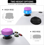 Playvital Thumbs Pro Joystick Extender, skirtas Xbox Core valdikliui, Xbox Series X/s, nyk&scaron;čių gaubtelių priedai, skirti Xbox One &ndash; 2 auk&scaron;ti ir 2 vidutiniai kupolai (razor Orchid Purple & Sky Blue)