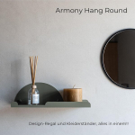 Miluka 2 sieninių lentynų rinkinys su pakabomis 35 cm žalias | Sieninė lentyna su kabliukais | Sieninė lentyna su kabliukais | Striukių laikiklis ant sienos | Lentyna koridoriams | Sieninė pakaba su kabliukais | &Scaron;unų paltų kabykla su lentyna (2