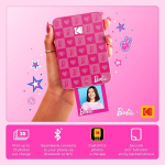 Barbie x Kodak Step Slim belaidis momentinis ne&scaron;iojamas nuotraukų spausdintuvas - spalvotos nuotraukos su Zinc 2 x 3 colių lipdukų pagrindu i&scaron; Ios ir Android įrenginių per Bluetooth programėlėje - ikoni&scaron;kas stilius