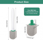 10 valymo blokelių rinkinys, keičiamas pemzos akmens valymo akmuo su 1 rankena, tualeto valiklis, valymo akmens blokeliai, pemzos akmuo, tualeto valymo akmuo vonios kambariui, tualetui, virtuvei