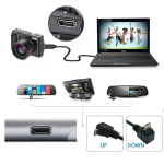 Chenyang Usb į Micro Usb kabelis, Usb 2.0 jungtis į Micro Usb 5 kontaktų jungties įkrovimo ir duomenų perdavimo 90 laipsnių kampu auk&scaron;tyn/žemyn prailginimo kabelis, 0,5 m