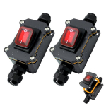 30a 220v Ip65 vandeniui atsparus kabelio jungiklis Aywhp 2 vnt. vandeniui atsparus įmontuojamas jungiklis Dc Dpst 4 kontaktų 12v kabelio jungiklis