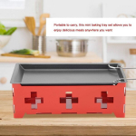 Ne&scaron;iojamas sūrio rakletės rinkinys, sūrio lydymo padėklas, raudona kaitlentės kepimo keptuvė, maža mentelė, kastuvas, vartytuvas, nelimpantis sūrio rakletės rotasterio kepimo padėklas, viryklės rinkinys, namų virtuvės Bbq įrankis (raudonas)