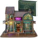 Funpola led 3d dėlionė suaugusiems Magic Book Store, 3d medinės dėlionės konstravimo modelio rinkinys (magic Bookshop)