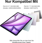 Iveoppe klaviatūra, skirta ipad air 13 (2025/2024), dėklas su klaviatūra, skirtas ipad air 13 colių m3/m2, magnetinė bluetooth qwertz klaviatūra, skirta air 13 colių 2025 m3/2024 m2, tamsiai žalia