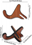 Ukulele stovas, Ukulele laikiklis, gitaros stovas, Ukulele lentyna, ne&scaron;iojamas sulankstomas medinis instrumento stovas X-rėmo stovas su kempinės kra&scaron;tu, skirtas Ukulele, mandolinai, smuikui, mažai gitarai
