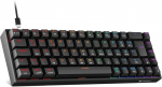 Koorui mechaninė klaviatūra, 60% žaidimų klaviatūra su 12 klavi&scaron;ų, daugiafunkcinis mygtukas, usb kabelis, visų klavi&scaron;ų perjungimas, voki&scaron;kas i&scaron;dėstymas, qwertz, skirta windows, macos, linux, red switch, black