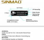 Sinmao mažas &Scaron;i teritorija stebima vaizdo kameromis ženklas, 15 x 5 cm, &scaron;lifuotas aliuminis, lipnus