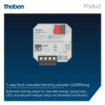 Theben 4800570 Luxorliving D1 I vienfazis įleidžiamas universalus pritemdymo reguliatorius Luxorliving I įleidžiamas I automatinis apkrovos aptikimas I skirtas Knx i&scaron;maniajam namų sistemai Luxorliving