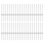 Tvoros Stulpai 44 vnt. U-Kanalo Sidabro 80 cm Plienas