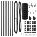 Euro Tvoros su 13 Stulpų 0.4x25 m Cinkuotas Plienas Pilkas