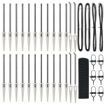 Suvirinta vielinė tvora su 13 smaiginių postų pilka 0.4x50 m plienas