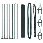 Aptvėrimo Stulpų Rinkinys 2 Vnt. Žalias Metalas su plastiko danga