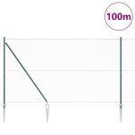 Heptagoninis Aptvaras Žalias 1.6x100 m Plienas,Aptvaro Stulpai su Spygliais 13 vnt &Oslash;32 mm 180 cm Cinkuoti Plienas