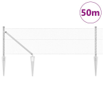 Hexagon Tvoros 0.6x50 m Cinkuoto Plieno,Tvorų Stulpai su Smeigėmis 13 vnt &Oslash;32 mm 80 cm Cinkuoto Plieno
