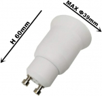 Dzydzr Gu10 į E27 lempos lizdo adapteris Led lemputėms, 6 vnt.