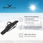 Black Crevice snieglentės krep&scaron;ys Powder, snieglentės krep&scaron;ys su papildoma i&scaron;orine ki&scaron;ene, tvirtas snieglentės krep&scaron;ys su pamink&scaron;tintu pečių dirželiu ir ne&scaron;imo rankena, snieglentės kuprinė