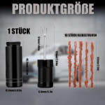 Jormftte 1 dalies bekamerinė dviračio padangų remonto komplektas, bekamerinis pradūrimų remonto komplektas su 10 bekamerių lopų, padangų remonto komplektas mtb ir plento dviračių padangoms