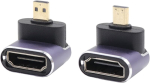 Micro Hdtv į Hdtv adapteris 90 laipsnių kampu, 8k, 48gbps (2 vnt.)