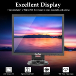 Monitorius Suprlipy 14 colių Tft Lcd apsaugos Cctv monitorius 1024x768 4:3 spalvotas ekranas su Hdmi/vga/bnc/av ausinių įvestimi, įmontuotas dvigubas garsiakalbis stebėjimo kamerai Dvr Pc