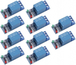 Gerui 10 vnt. 5 V 1 kanalo relės modulio plok&scaron;tė, žemo lygio trigeris, skirtas Pic Avr Dsp Arm Mcu, suderinama su Arduino ir Raspberry Pi, su &scaron;viesoforo indikacija