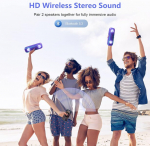 Ay bluetooth garsiakalbis, muzikos grotuvas, ne&scaron;iojama ipx7 atspari vandeniui bluetooth dėžutė su spalvinga &scaron;viesa ir sodriais žemaisiais dažniais, stereo poravimas, įmontuotas mikrofonas, 24 valandų baterija, puikiai tinka namams, naudojimui lauke