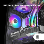 MARS GAMING MC-XO, Žaidimų korpusas ATX, Double Tempered Glass 90&deg;, FRGB 12cm ventiliatorius, SIDECOOL au&scaron;inimo sistema