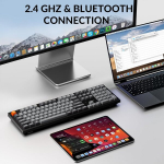 Keychron K10 Max belaidė mechaninė klaviatūra, de-iso 100% i&scaron;dėstymas qmk 2.4 ghz bluetooth hot swap rgb suderinama su mac windows linux red switches