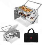 Anglinis grilis, ne&scaron;iojami bbq griliai, nerūdijančio plieno i&scaron;kylų ​​grilis, 360&deg; pasukami angliniai griliai, sulankstomas grilis, ne&scaron;iojamas, nuimamas stovyklavimo grilis i&scaron;kyloms, sodui, terasai, stovyklavimui, kelionėms