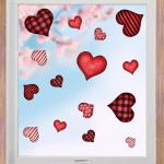 Horaldaily 102 vnt. Valentino dienos lipdukų rinkinys, raudonos meilės langų lipdukai namams, vakarėliams, parduotuvėms, langams, stiklui, ekspozicijai, dekoravimui