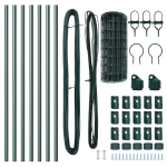 Euro Tvoros su 7 Stulpais 0,4x10 m Cinkuoto plieno Žalia