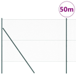 Heksagoninė Tvora Pilka 1.6x50 m Plienas,Tvorelių Stulpeliai 13 vnt. Žalia &Oslash;32 mm 210 cm Cinkuotas Plienas