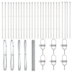 Hexagoninė tvora 1.5x50 m cinkuotas plienas,Tvoros stulpai 13 vnt &Oslash;32 mm 200 cm cinkuotas plienas