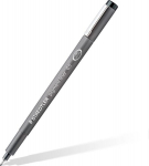 Staedtler juodas pigmentinis flomasteris su skirtingo storio linijomis, nenutrinamas pigmentinis ra&scaron;alas, ilgas metalinis galiukas, ilgaamžis, 12 flomasterių su 12 skirtingų linijų storių 308-9 Tb12