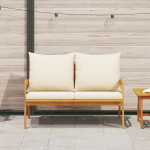 Sodo suolas su pagalvėmis 115x65x71 cm tvirta akacijos mediena