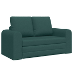 Grindų Sofa Lova 2-in-1 Tamsiai Žalia 148x71x83 cm Audinys
