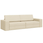 Grindų Sofa Lovos 2-in-1 Kreminė 245x150x60.5 cm Audinys