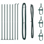 TVOROS STULPAI su pagrindo plok&scaron;tėmis 7 vnt &Oslash;32mm 88,5cm Cinkuotas plienas