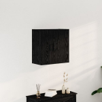 Sieninis kabinetas Juodas 60x31x60 cm Inžineriniai medžio