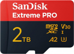 Atminties kortelė telefonui Sandisk Extreme Pro Microsdxc 2tb kortelė + Sd adapteris