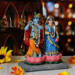 Alikiki indi&scaron;ka vestuvių dovana radha krishna - 14.5cm h radha krishna statula murti stabas figūrėlė indų porai pooja murti daiktas altoriaus &scaron;ventykla meditacija joga dvasinė dekoracija puja